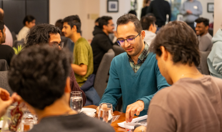 Crowd of diners at the Harvest Dinner