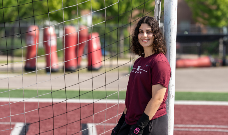 Jenine Alkhatib, varsity soccer athlete.