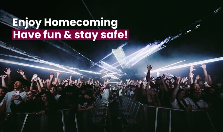 Concert crowd. Text reads: 