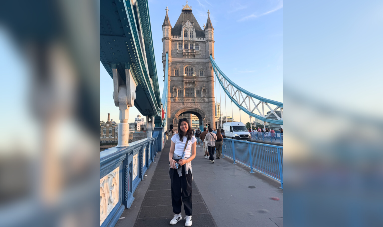 Waverly Chan on exchange in Leeds, England.