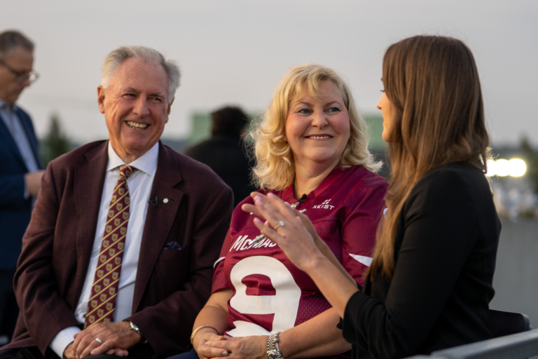 Ron Foxcroft, Susan Tighe, and Simone Gavros on CHCH broadcast