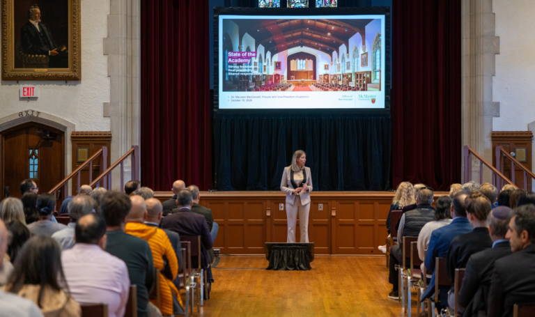 Maureen MacDonald, provost and vice-president (Academic), delivers State of the Academy.