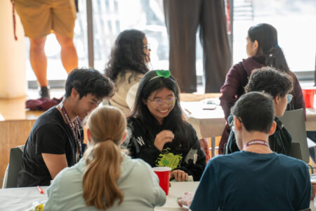 Students at crafting event