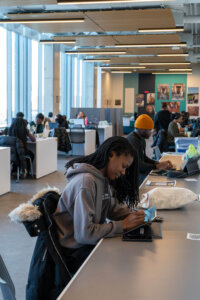 Students in BSSC lounge