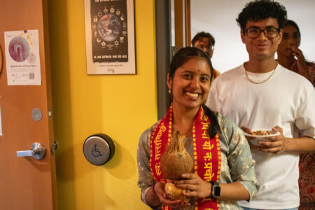 Students at cultural celebration